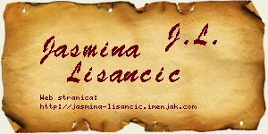 Jasmina Lišančić vizit kartica